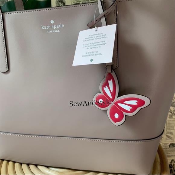 KATE SPADE ADLEY LARGE TOTE SHOULDER TAUPE BAG - Picture 4 of 9